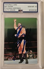 Big Show Signed 1999 Comic Images WWF SmackDown Chrome Rookie Card #44 PSA GEM10
