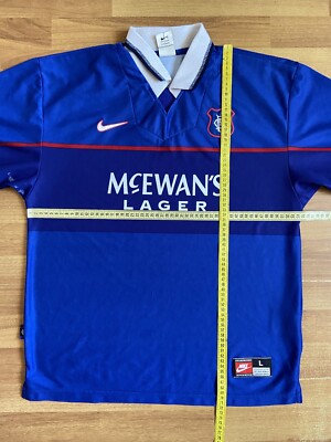 GLASGOW RANGERS 1997 1998 HOME FOOTBALL SHIRT SOCCER JERSEY NIKE