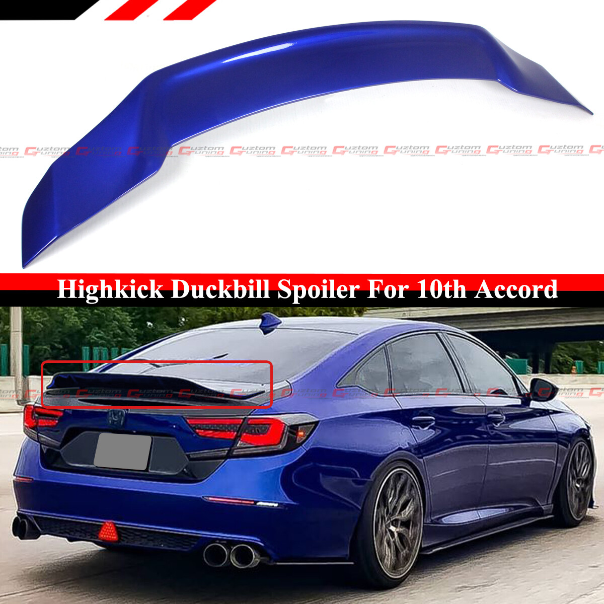 FOR 18-2022 ACCORD JDM V2 HIGHKICK STILL NIGHT PEARL BLUE DUCKBILL