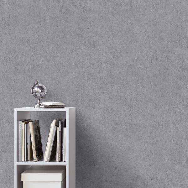 Vliestapete Shabby Putz Optik Industrial Einfarbig Grau 10418-10 (2,99€/1Qm)-image
