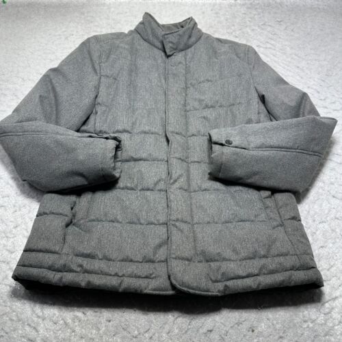Banana Republic Weather Resistant Quilted Jacket Mens Heather Gray Size Medium M