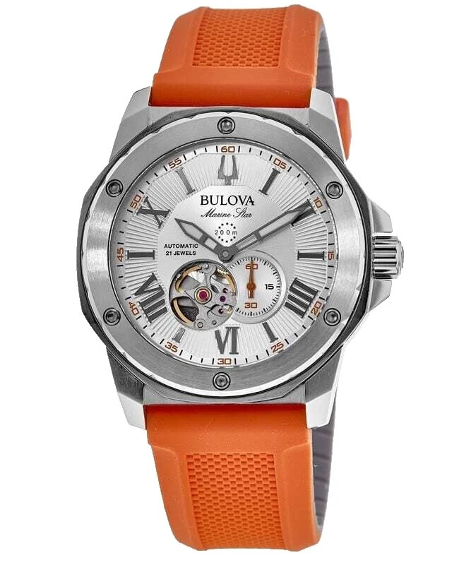 Bulova Marine Star Silver Wristwatches