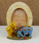 Disney Classic Pooh AUTUMN 7" Tall Resin 3D Michel & Company Photo Frame