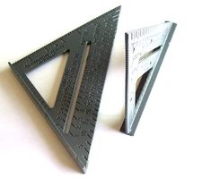 2 ALUMINUM ALLOY MEASURING SQUARES PROTRACTOR SQUARE