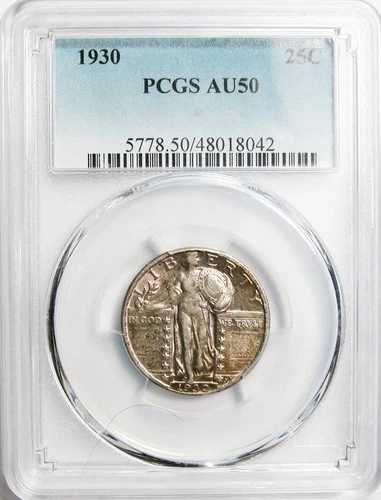 1930 Standing Liberty Quarter PCGS AU-50