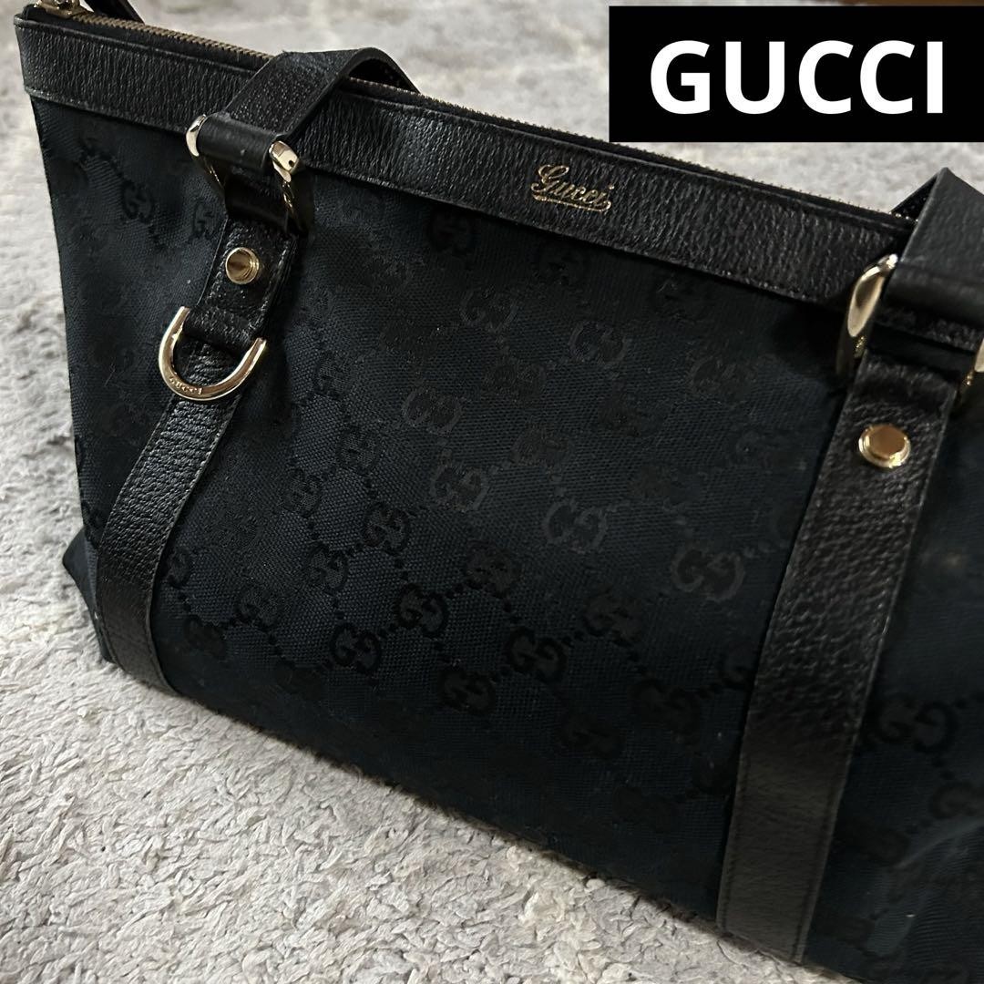 Gucci GG Monogram Canvas Tote Bag Handbag 141470