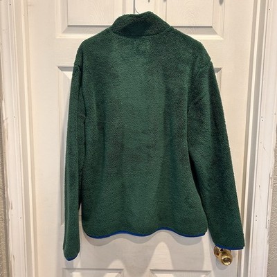 NWT Crayola x Kohls Mens Large Green Fleece 1/4 Zip Pullover
