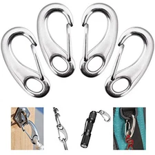 4 Pack Stainless Snap Hook, 220 lbs Spring Snap Hook Clip, 2 Inch Heavy Duty 