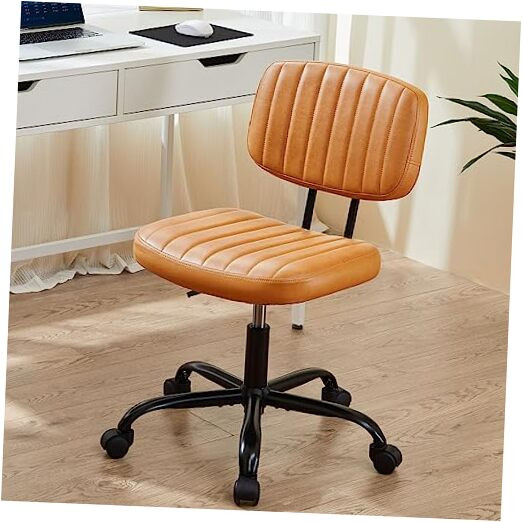 Small Office Desk Chair with Wheels Armless Comfy Computer Chair - Main Image