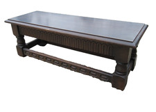 Antique English Wooden Tudor / Old Charm Style Bench 76x28x25cm FREE P&P