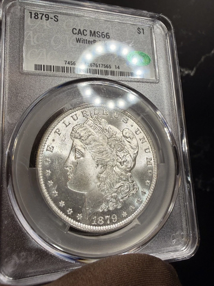 1879-S Morgan Silver Dollar – PCGS MS66 CAC – Witter Brick Pedigree – Gem!!💎 - Image 4 of 4