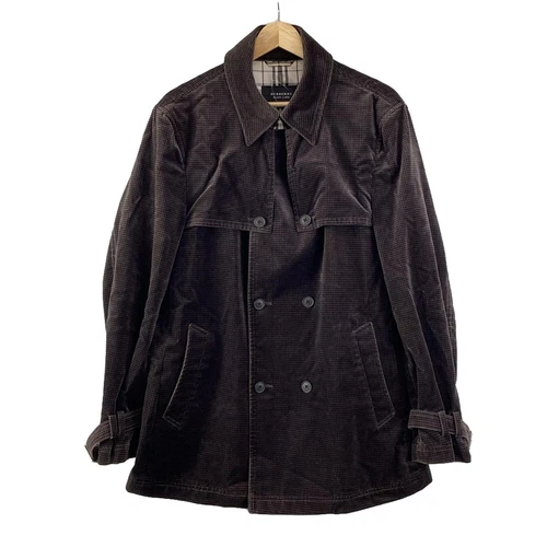 Autentico Burberry Black Label Cappotto da uomo nero marrone scuro