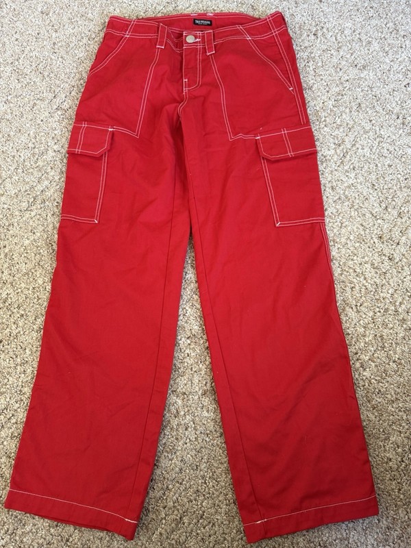 True Religion Military Single Needle Cargo Pants True Red Women’s Size 28