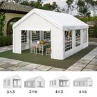 Partyzelt Faltpavillon 3x3 - 4x6 m Festzelt Pavillon Wasserdicht UV Schutz Weiß