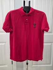 Polo Ralph Lauren Red Polo Bear Embroidered Shirt Men s Size Large Short Sleeve