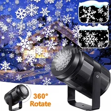 Outdoor LED Moving Snowflake Laser Light Projector Lamp Christmas Party Decor US