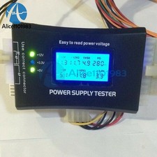 Power Supply Tester 20 24 Pin Sata LCD PSU HD ATX BTX Voltage Test Source hj