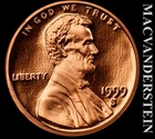 1999-S Lincoln Memorial Cent Proof — photo from another recent sale