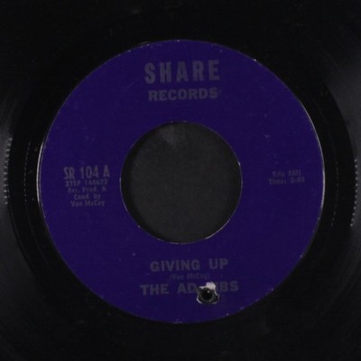 AD LIBS: giving up / appreciation SHARE 7'' Single 45 RPM