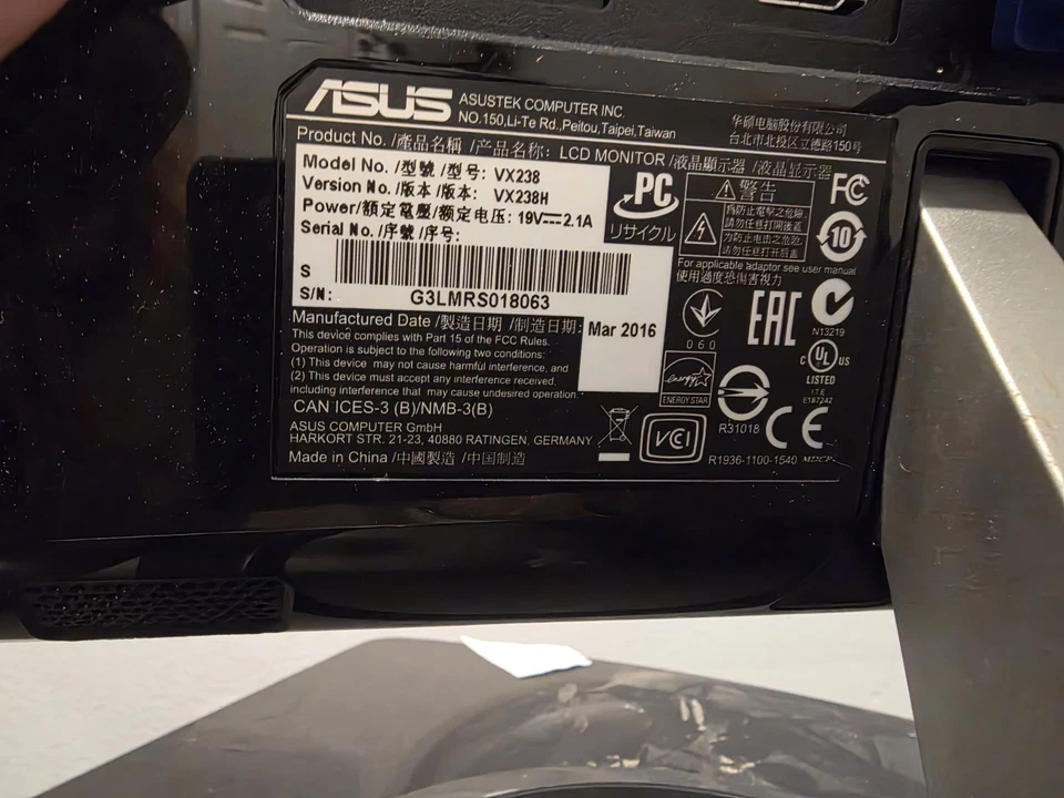 ASUS VS248H 24" Full HD LED Monitor - Black - Image 2 of 4