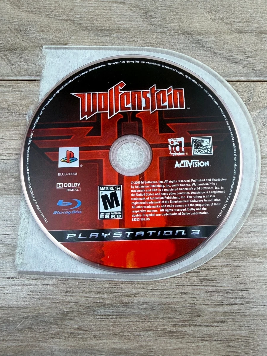 Sony PlayStation 3 Wolfenstein Rating M-Mature Video Games for
