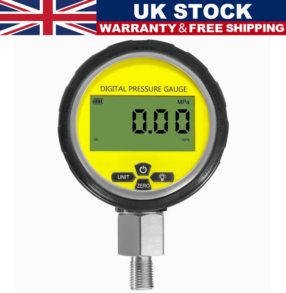 AUTOPARTS-9052 10000PSI Digital Hydraulic Pressure Gauge with1/4" NPT Connector, 700BAR/70Mpa