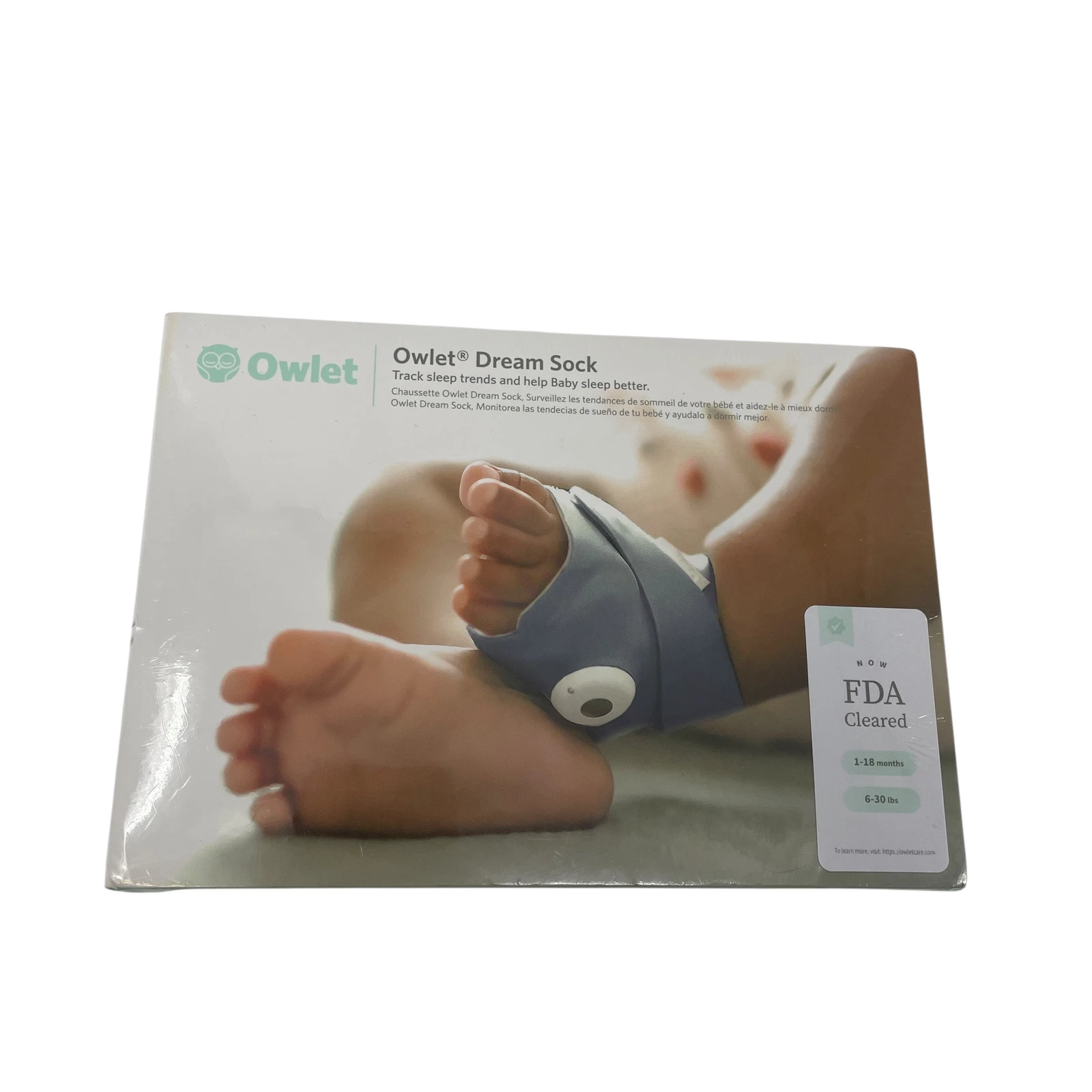 Owlet Dream Sock Smart Baby Monitor Bedside Blue #N2848