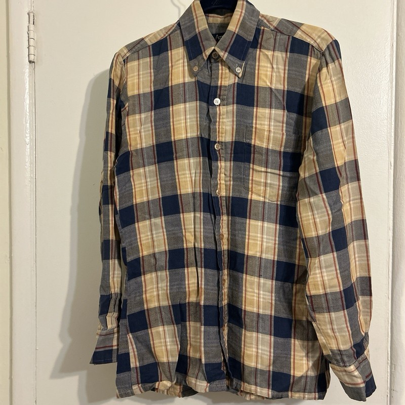 Women Y2K Aesthetic Vintage Flannel 100% Cotton Size: Small