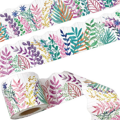 Leaves Bulletin Board Border, Tropical Style, 36Ft | Two Sided, Classroom Decora