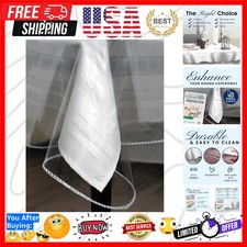 Broder Heavy Duty Clear Plastic Table Cover Protector Rectangle 60x90 Water...