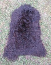 NATUR ÖKO LAMMFELL / SCHAFFELL MERINO BRAUN 95 X 70 X 12 NEU [6]