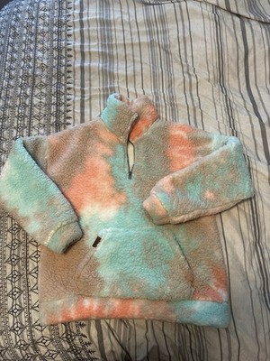 Roxy Oversize Fleece Jacket. Size Small. Pink And Blue