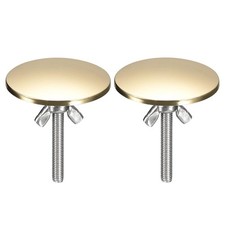 uxcell Kitchen Sink Hole Covers, 2Pcs - Zinc Alloy Faucet Champagne Gold