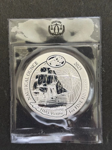 2025 Rwanda HMS Victory 50 Franc 1oz Silver Nautical  Bullion Coin
