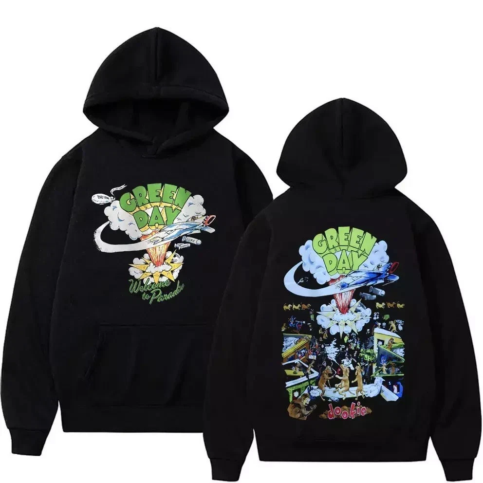 Felpa Con Cappuccio Green Day Revolution Drips – Uomo, Nero, Taglie S-XXL