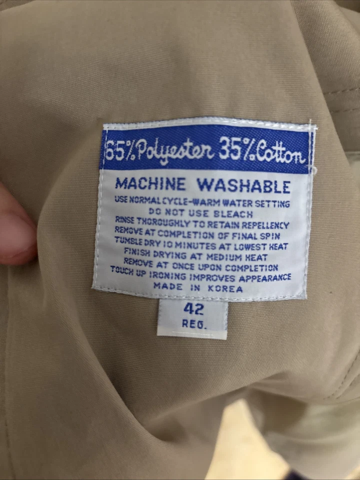 Trench coat cáqui bronzeado vintage década de 1980 Misty Harbor tamanho 42 regular - Imagem 4 de 4