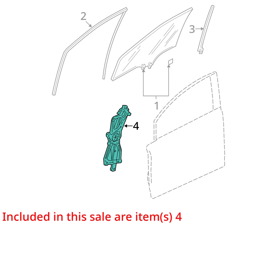 2006 - 2011 年本田思域左前窗调节器 — 第 3/4 张图片