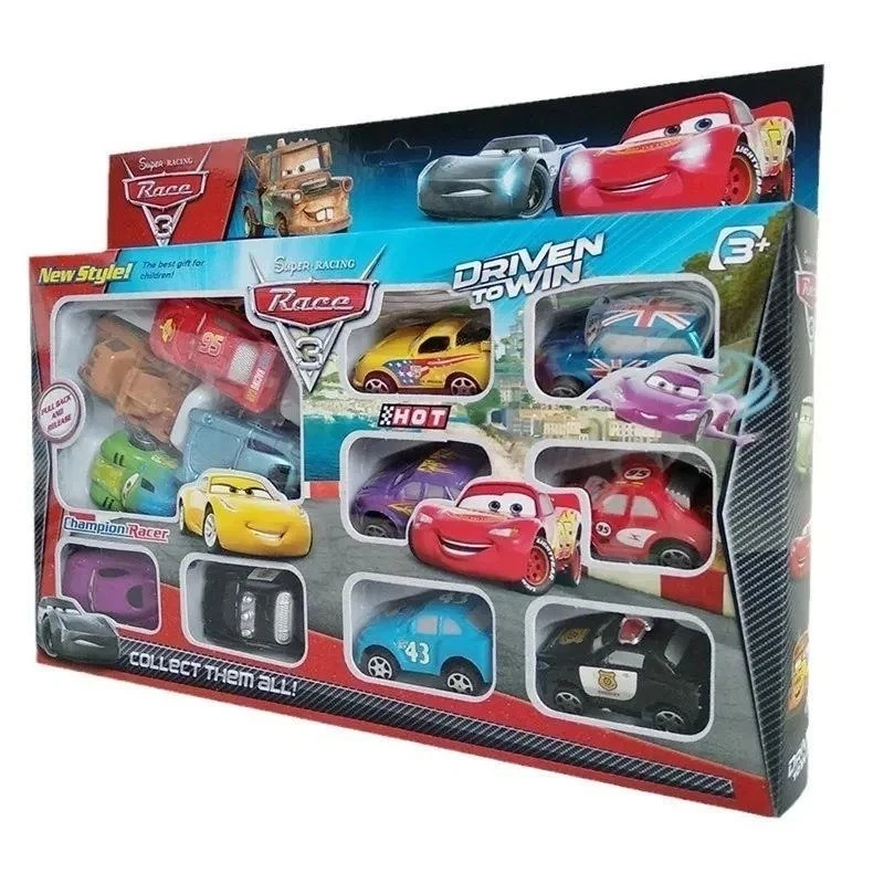 12 peças Pixar Cars Lightning McQueen conjunto de brinquedos de PVC fundido presente de aniversário infantil divertido - Imagem 3 de 4