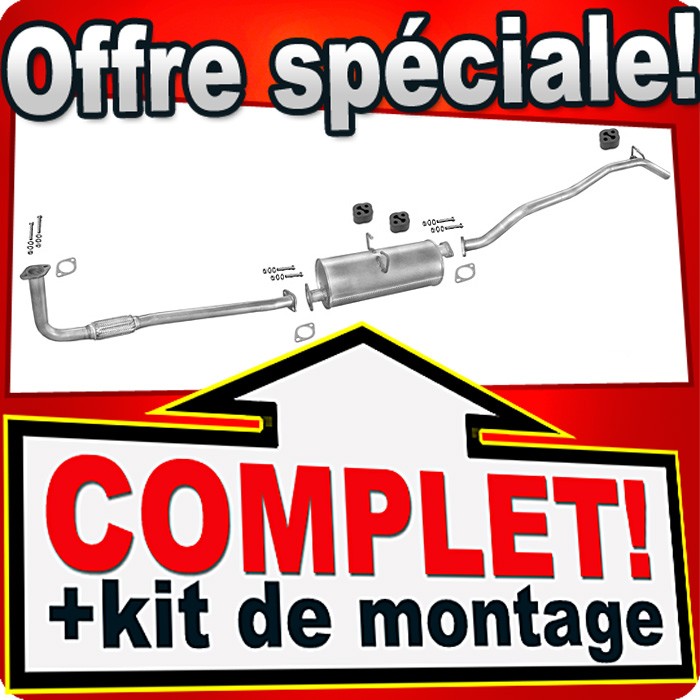 Silencieux d'échappement pour KIA K2700 2.7 D Diesel châssis depuis 2002