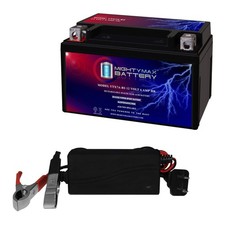 Mighty Max YTX7A-BS Battery Replaces Benelli 135 T135 17-22  12V 1Amp Charger