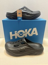 Hoka One Unisex Ora Recovery Mule Black Sandals Slides Size M9 / W11 - 1147951