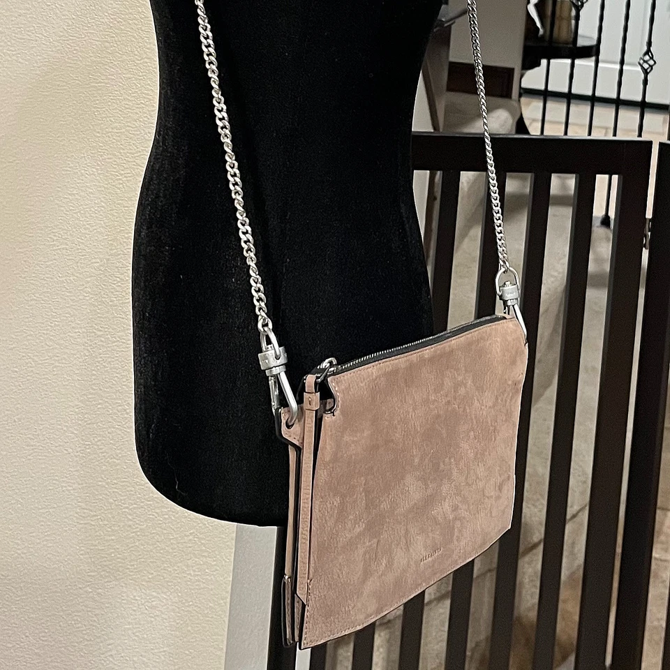 AllSaints Fletcher Chain Brown Crossbody Wallet Bag (Reg. $202.00 - NOW $85.00!) - Image 3 of 4