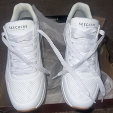 Skechers UNO - STAND ON AIR MENS Mens Casual Lace-Up  Trainers-White uk 8.5
