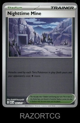 NIGHTTIME MINE 197/217 UC ASCENDED HEROES POKEMON REVERSE HOLO NM/M