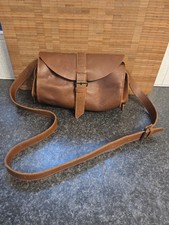 Ladies Genuine Barbour Brown Leather Shoulder Crossbody Bag. VGUC