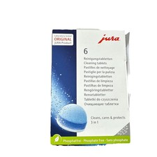 JURA 3 Phase Cleaning Tablets Pack of 6 for Coffee Machine Hygiene E1