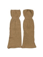 Brown Knit Leg Warmers Women Ribbed Y2K Ballet Coquette Slouchy Long