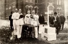 c1918 Ada Ohio Northern University WW1 MILITARY DEPT. #4 RPPC Postcard COPY