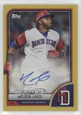 2023 Topps World Baseball Classic Gold Foil 27/50 Nelson Cruz #AV-NC Auto 0q9m