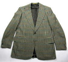 Vtg 1970's Hart Schaffner Marx Gold Trumpeter Blazer 40 R Fully Lined SOFT Wool